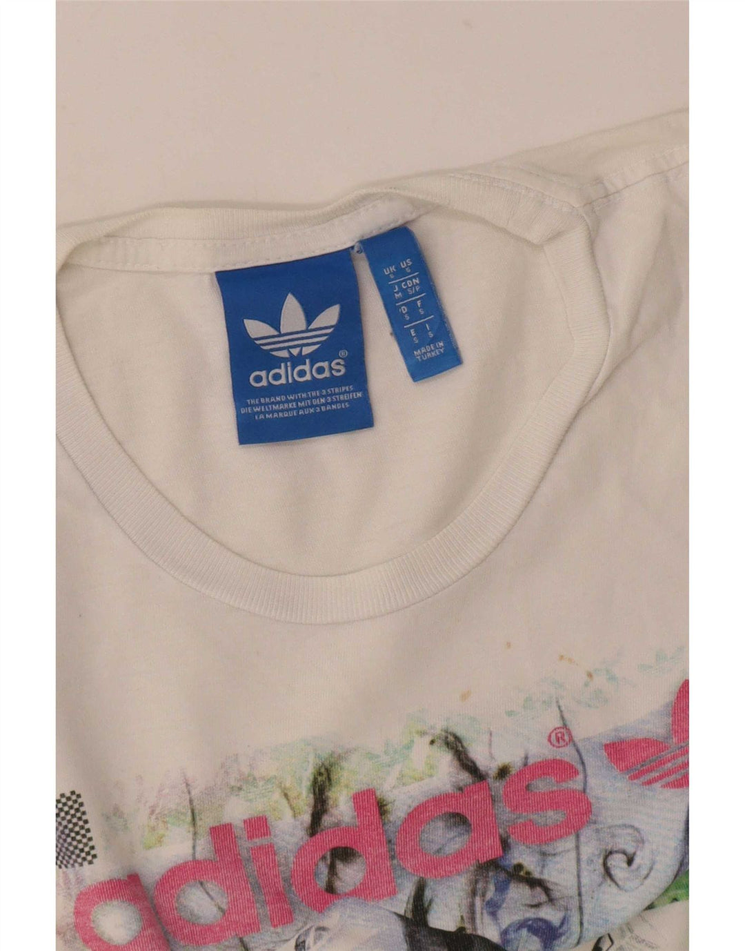 Adidas T-shirt graphique pour homme petit blanc