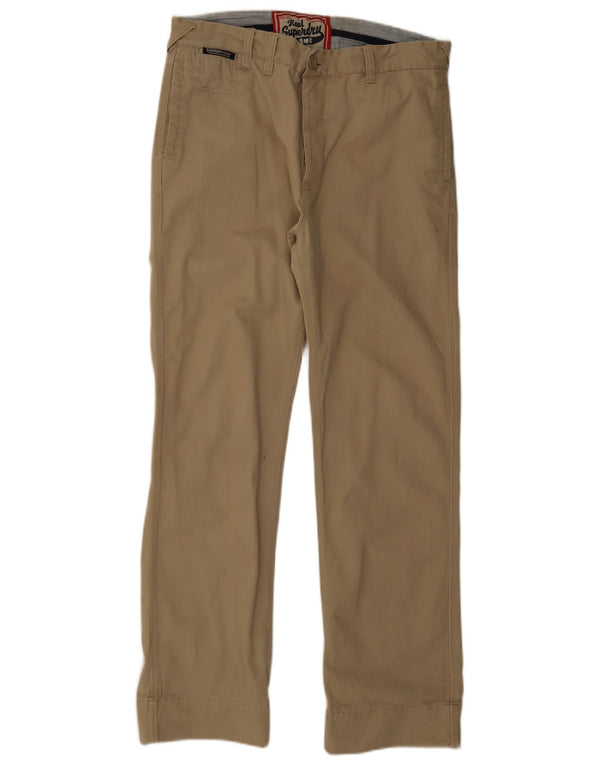Superdry Pantalon Chino Droit Homme W34 L32 Beige