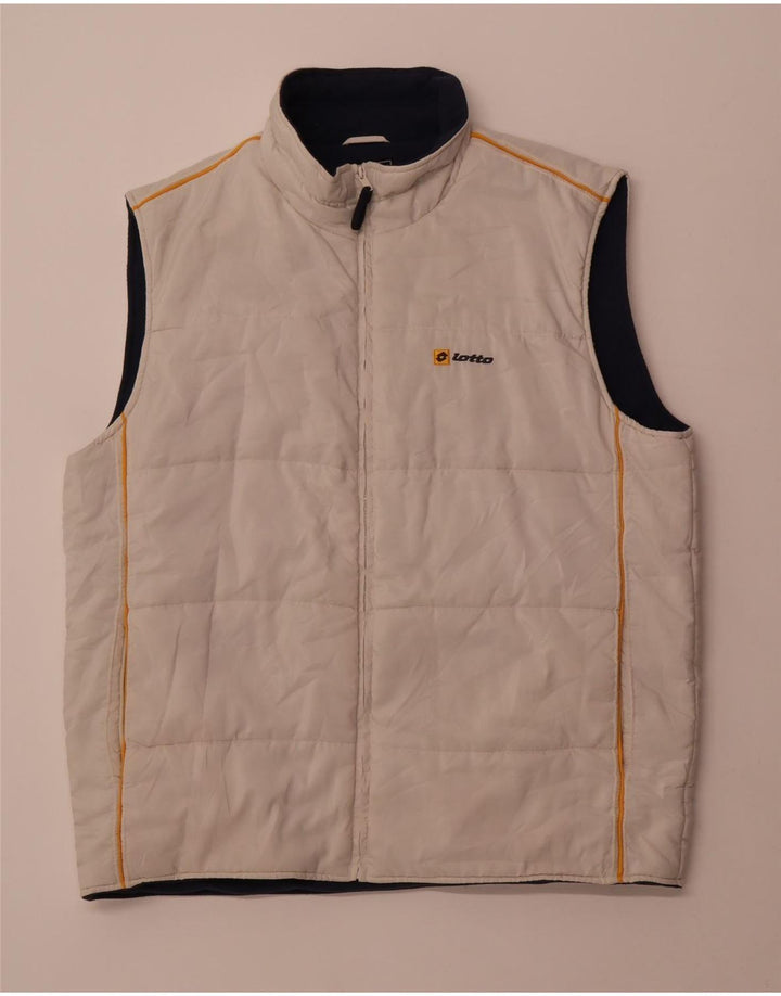 Lotto Gilet Rembourré Homme IT 52 XL Blanc Cassé Polyester