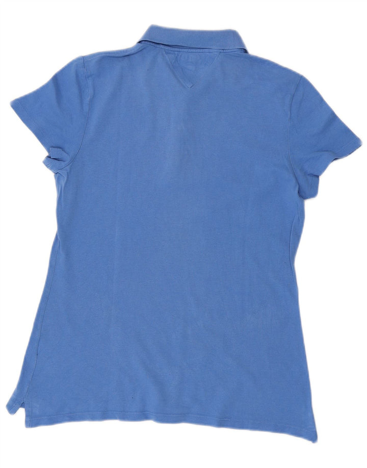 TOMMY HILFIGER Polo coupe classique pour femme UK 12 Bleu moyen