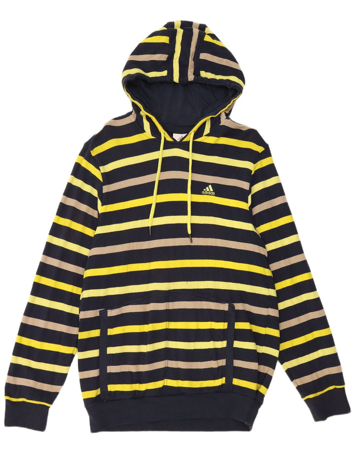 ADIDAS Pull à capuche pour homme en coton rayé multicolore