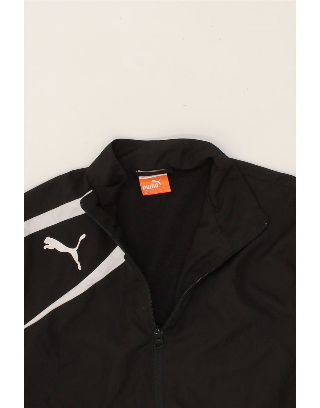 PUMA Boys Tracksuit Top Jacket 13-14 Years XL Black Polyester Vintage Puma and Second-Hand Puma from Messina Hembry 