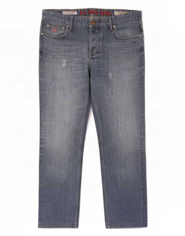 U.S. Polo Assn. Jean droit vieilli homme W34 L30 bleu coton