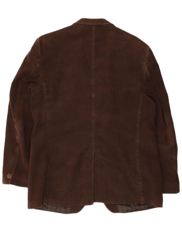 Gibson Veste blazer à 2 boutons pour homme UK 42 XL Marron Coton