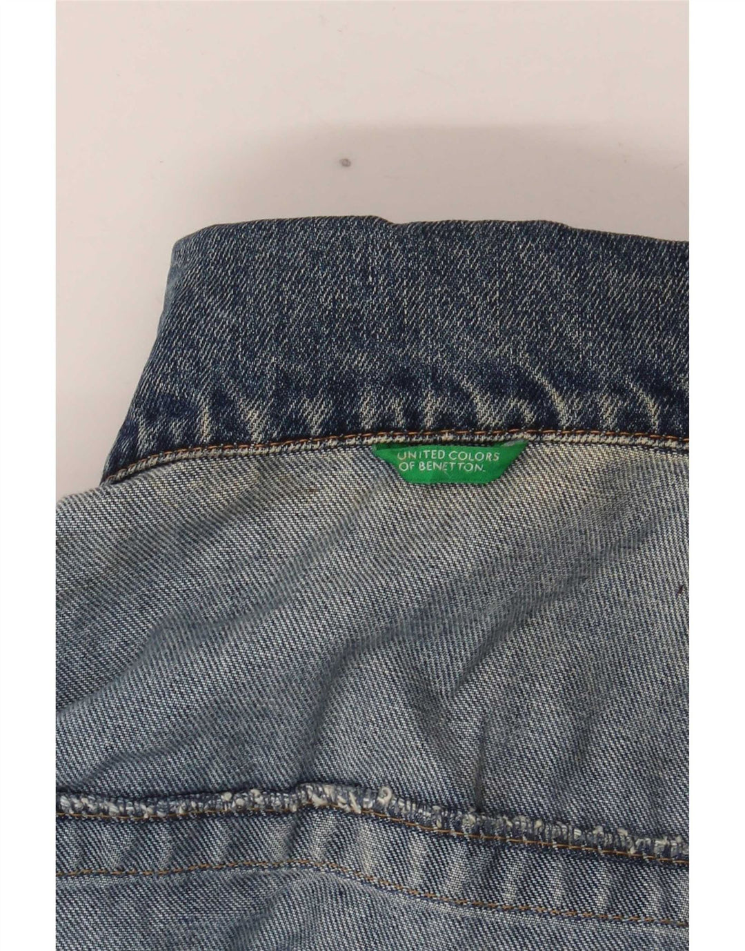 Benetton Veste en jean pour homme UK 40 Large Bleu
