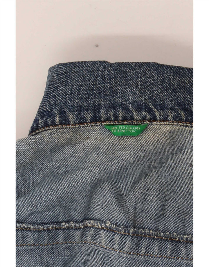 Benetton Veste en jean pour homme UK 40 Large Bleu