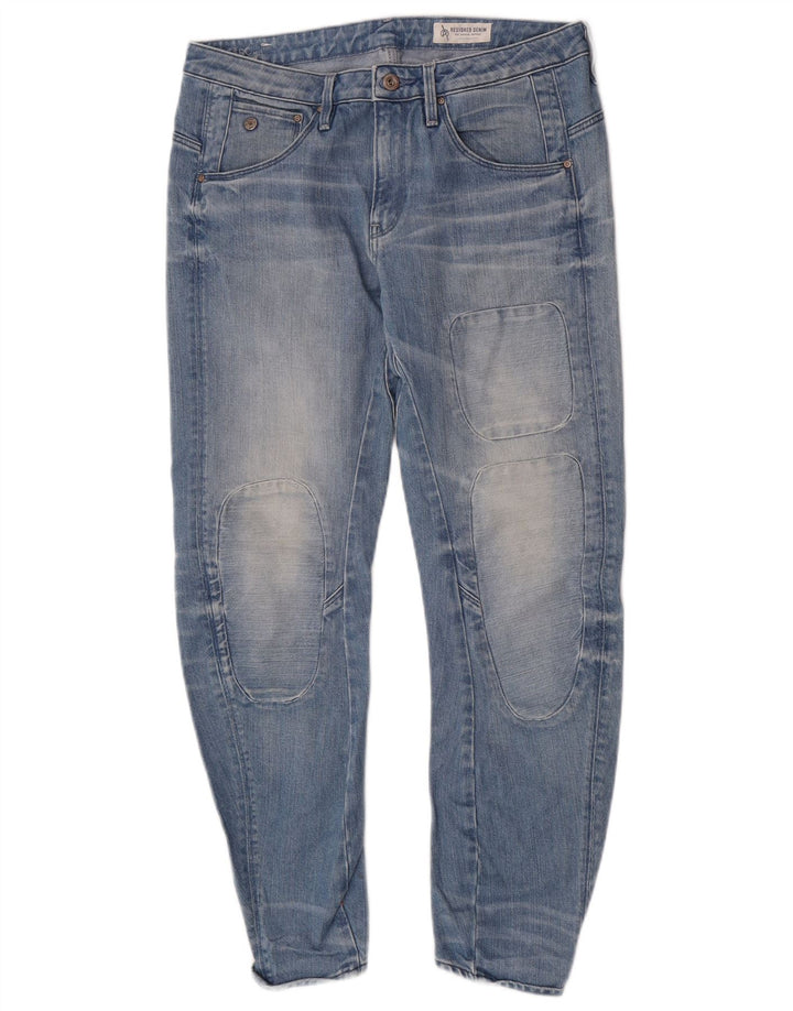 G-Star Femme 3D Arc Slim Jeans W27 L27 Bleu Patchwork Coton