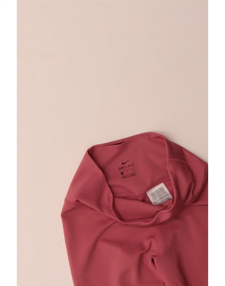 NIKE Legging Dri Fit pour femme UK 8 Petit Rose Polyester