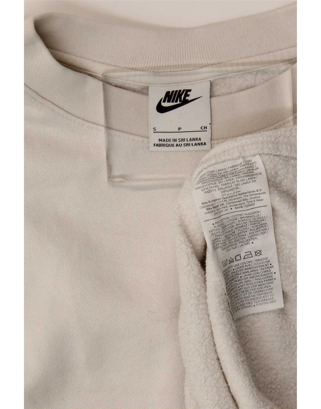 Nike Sweat-shirt pour homme en coton blanc Taille S