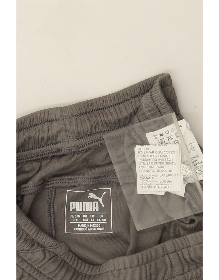 Puma Short de Sport Garçon 13-14 Ans Gris Colorblock Polyester