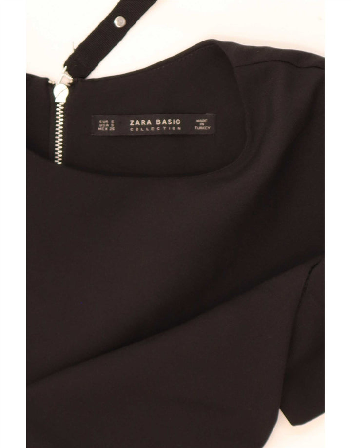 Zara Robe droite pour femme UK 10 Petit Noir Polyester
