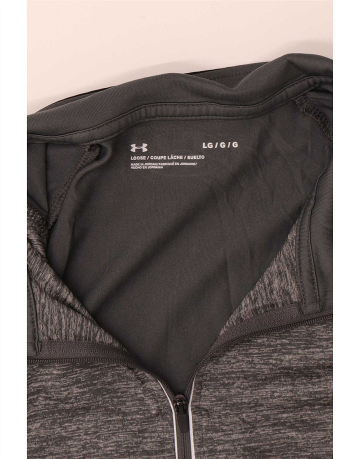 Under Armour Haut de Survêtement Zip Neck Homme Gris Colorblock