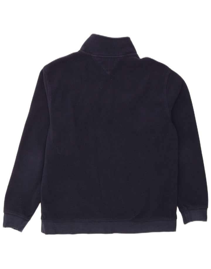 Tommy Hilfiger Pull polaire à col zippé pour homme Grand bleu marine Polyester