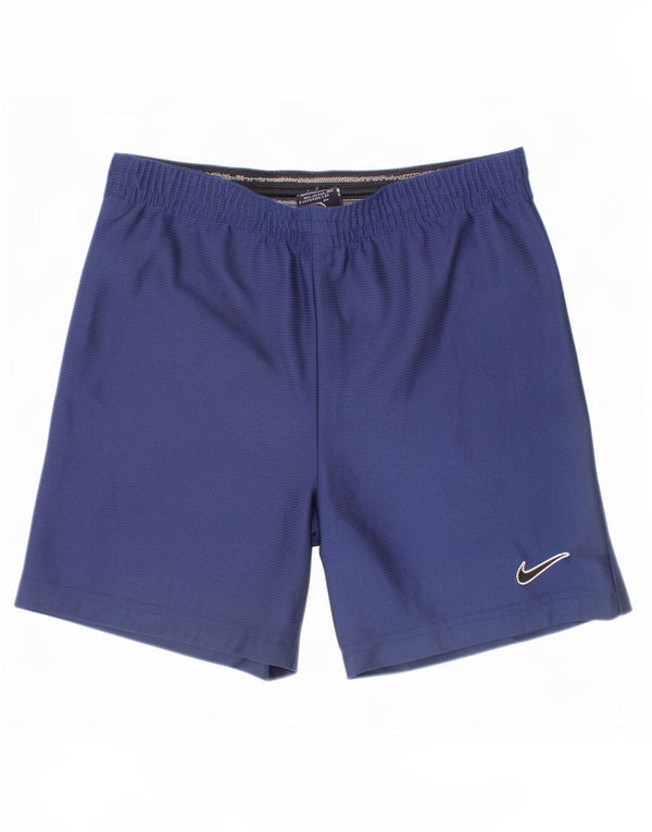 Nike Short de sport pour garçon 12-13 ans en polyester à fines rayures bleu marine