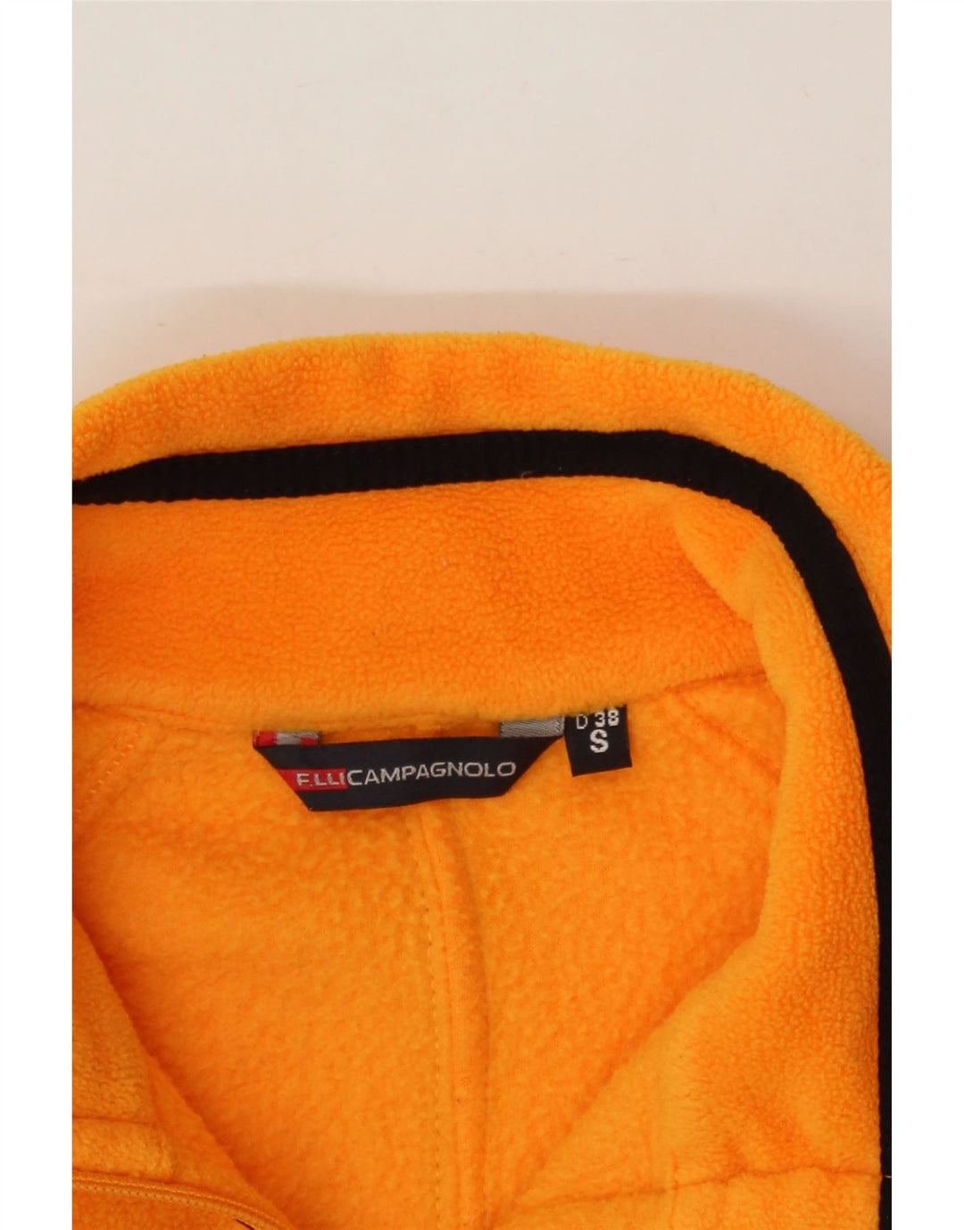 CAMPAGNOLO Womens Fleece Jacket UK 10 Small Yellow Striped Polyester Vintage Campagnolo and Second-Hand Campagnolo from Messina Hembry 