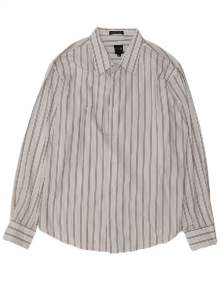 BKE Chemise Homme XL Bleu Rayé Coton