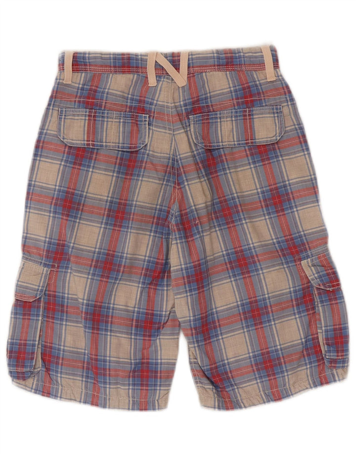 Napapijri Short Cargo Garçon 9-10 ans W24 Coton à Carreaux Multicolore