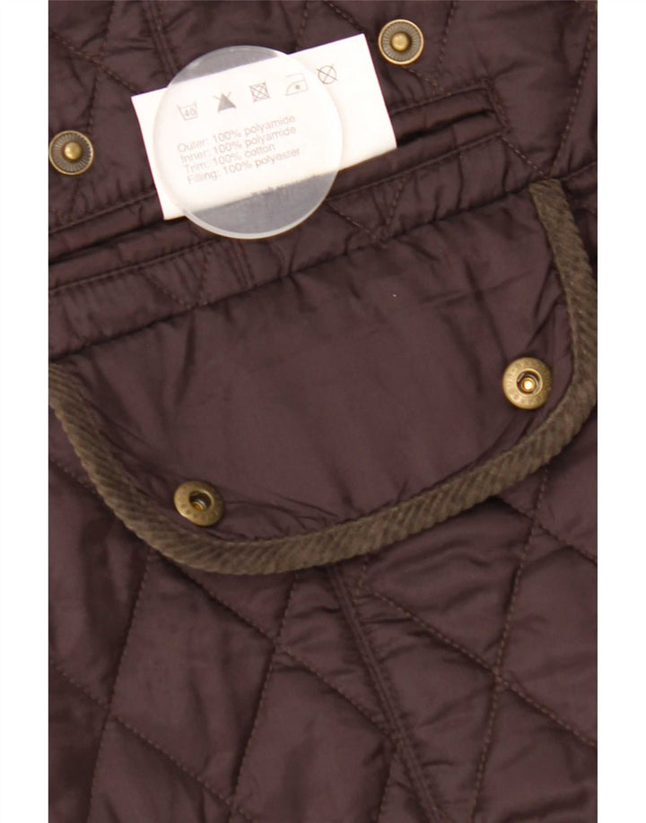Barbour Veste matelassée pour femme UK 12 Marron moyen Polyamide