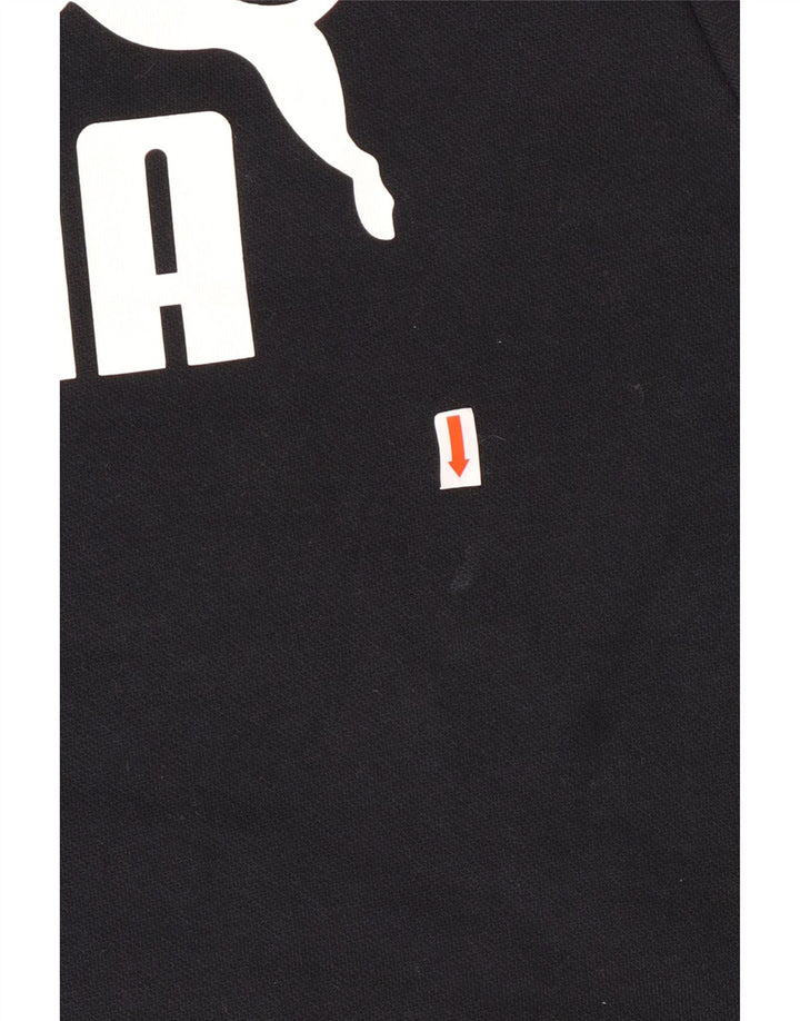 PUMA Mens Graphic Sweatshirt Jumper Medium Black Cotton