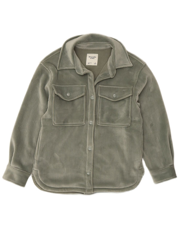 Abercrombie & Fitch Chemise polaire surdimensionnée pour femme UK 10 Petit Vert