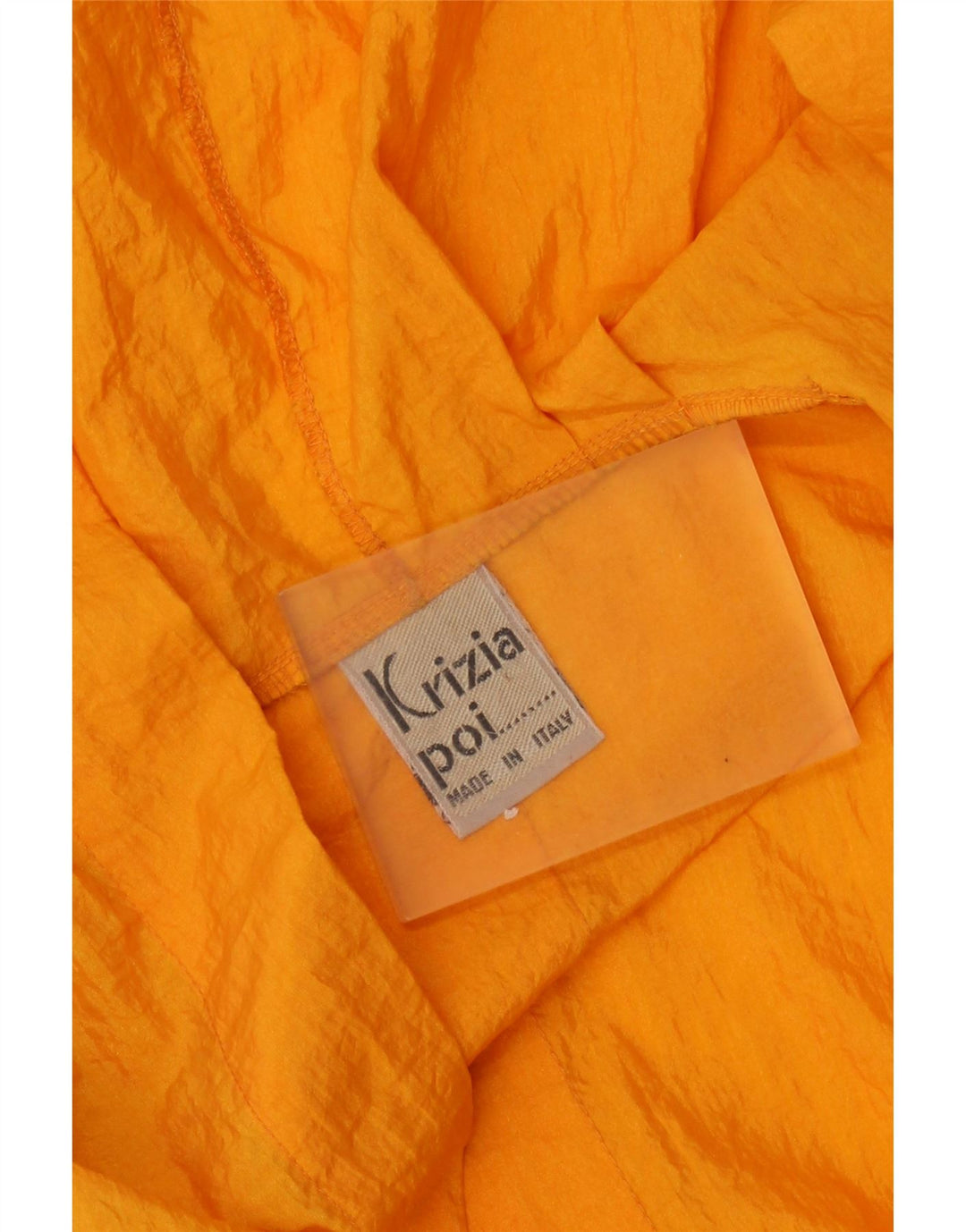 KRIZIA Femme Imperméable À Capuche Oversize IT 40 Petit Orange Polyamide