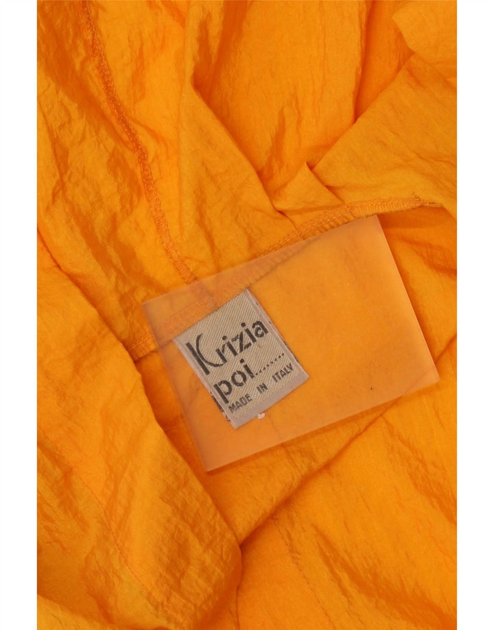 KRIZIA Femme Imperméable À Capuche Oversize IT 40 Petit Orange Polyamide