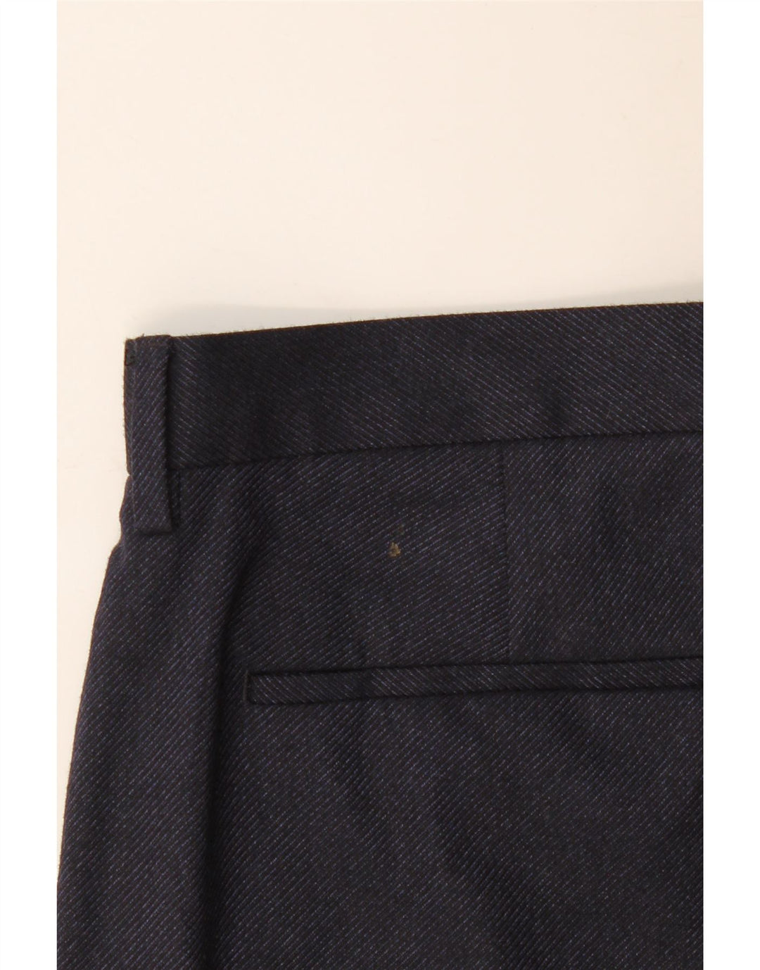 Marks & Spencer Pantalon de costume coupe classique pour homme W36 L29 Bleu marine Polyester