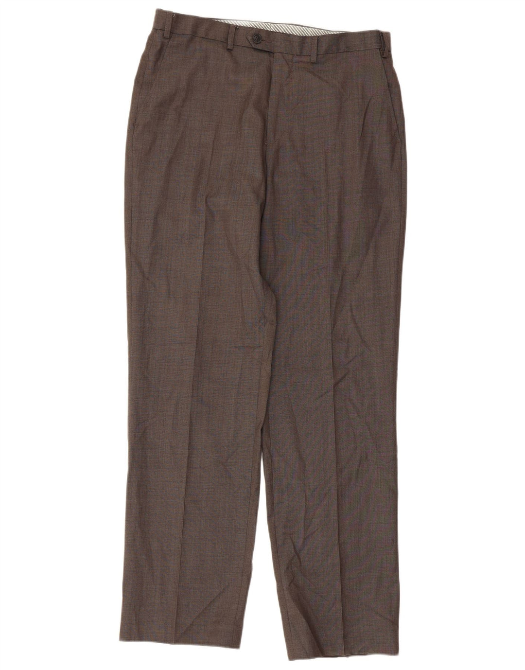 MARKS & SPENCER Pantalon de Costume Droit Homme W34 L33 Gris Polyester