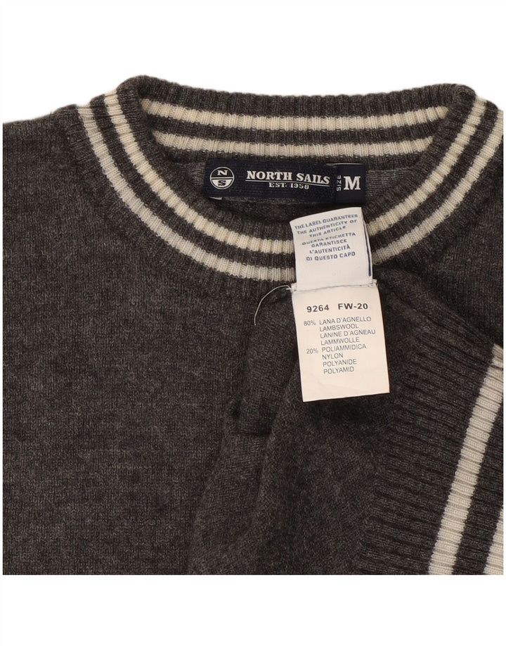 NORTH SAILS Pull à col rond pour femme UK 14 Laine gris moyen