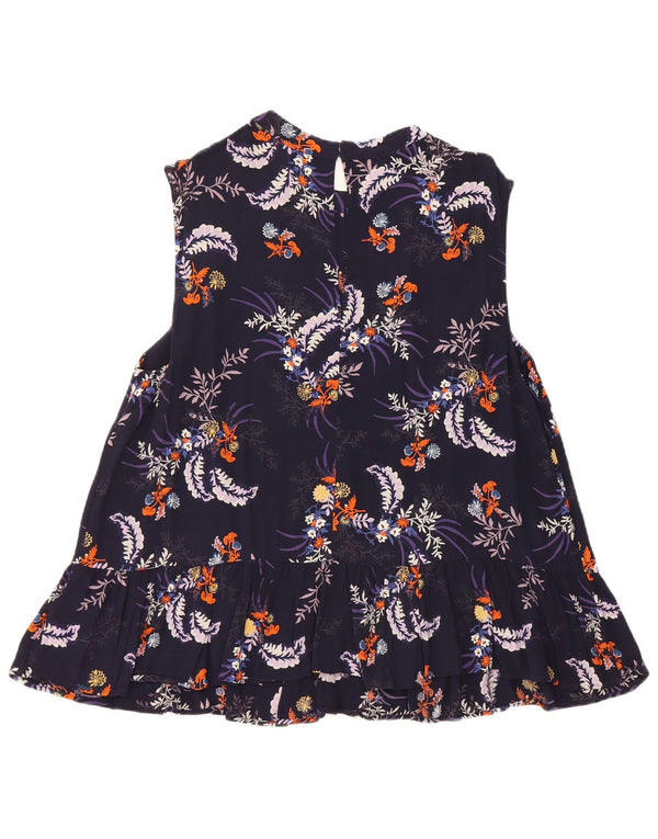 Marks & Spencer Chemisier sans manches pour femme UK 18 XL Bleu marine Floral