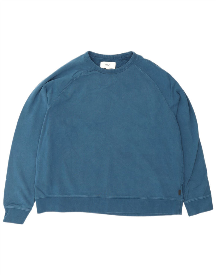 Marks & Spencer Sweat-shirt pour homme XL en coton bleu