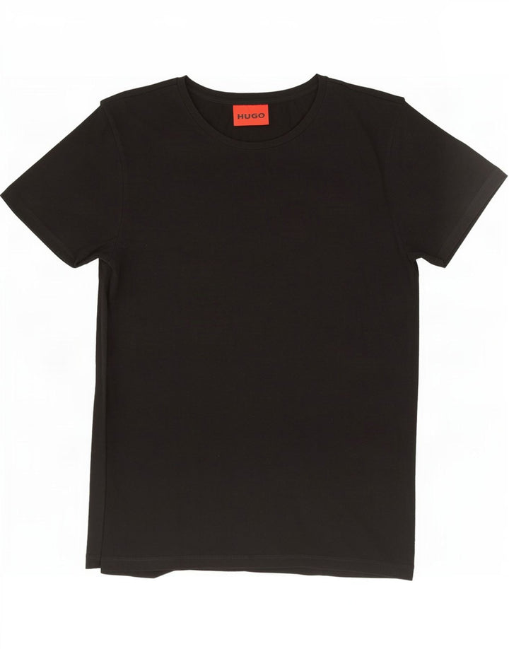Hugo Boss Hommes T-Shirt Top Petit Noir Coton