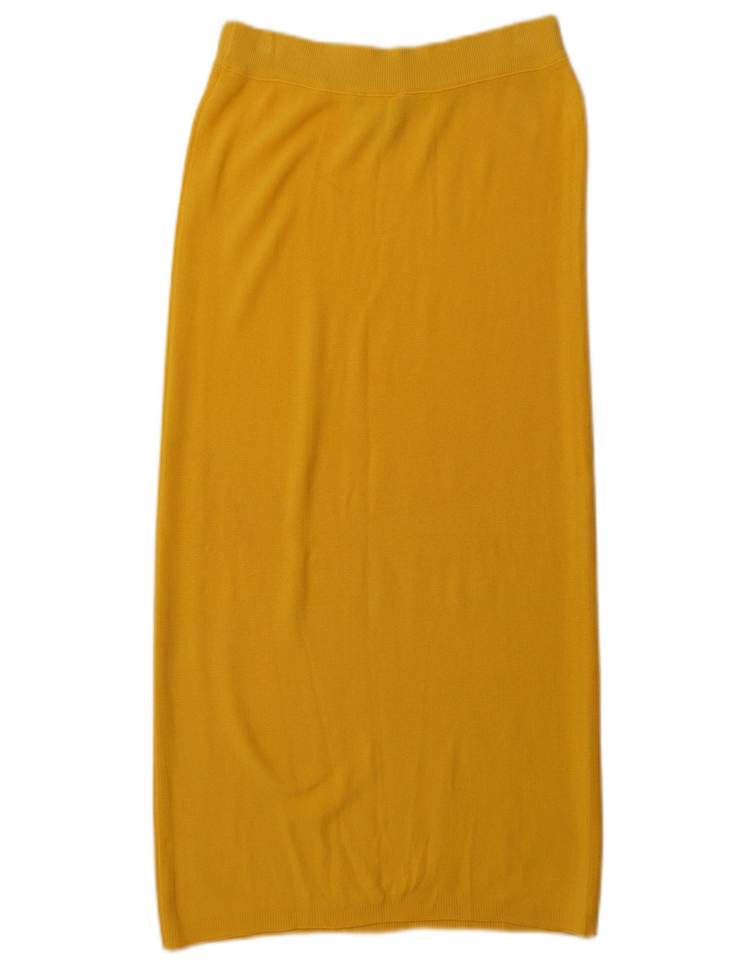 BENETTON Womens Knit Maxi Skirt Medium W28  Yellow Cotton
