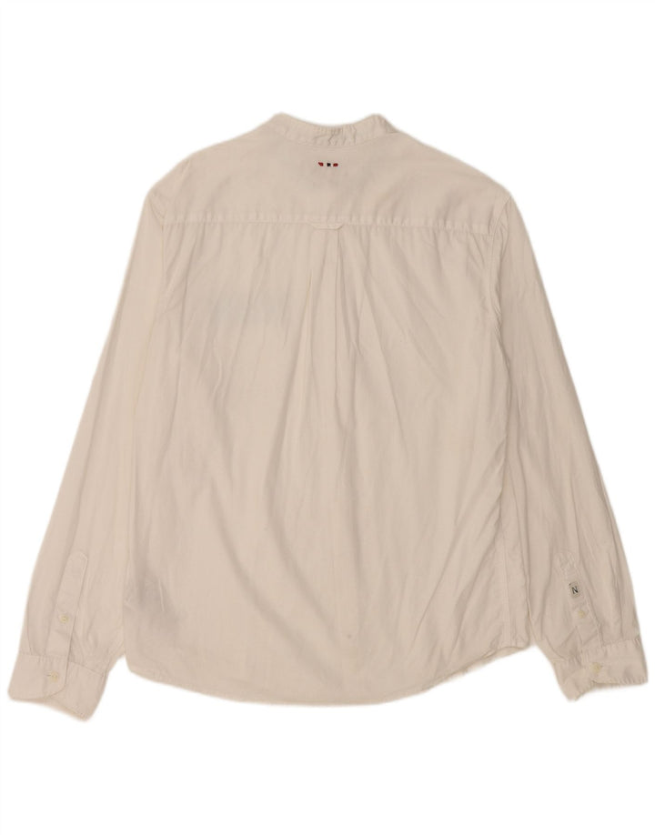 NAPAPIJRI Chemise Regular Fit Geographic Homme Blanc Moyen Coton