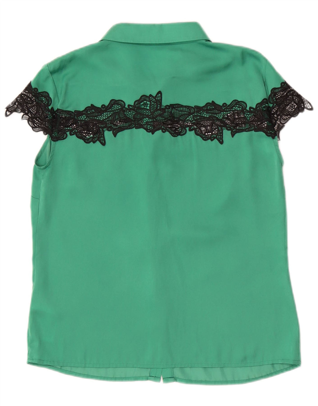 Guess Chemisier à manches courtes pour femme UK 10 Petit Vert Polyester