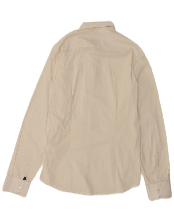 Trussardi Jeans Chemise Homme Blanc Moyen Coton