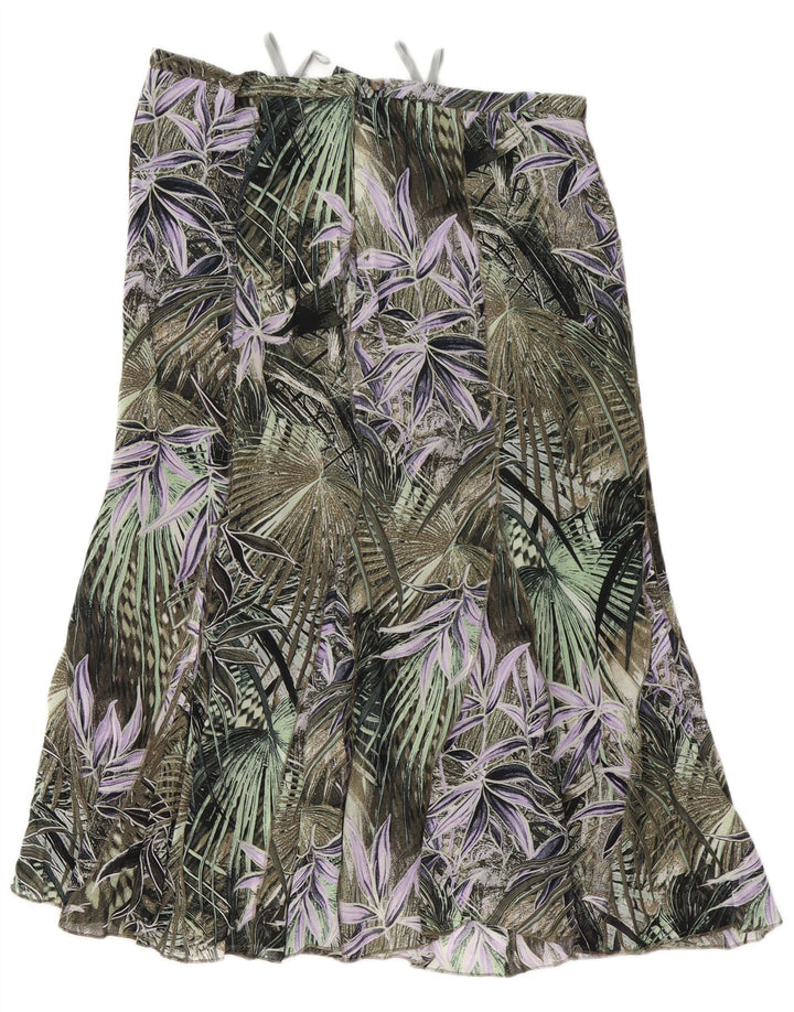 GELCO Jupe trompette taille haute pour femme UK 16 Large W32 Vert Floral