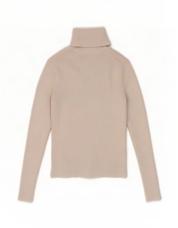 Zara Womens Crop Blouse Top UK 8 Petit Beige