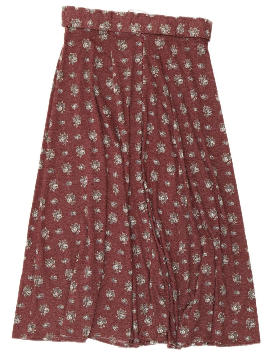 jupe évasée femme vintage IT 44 Medium W30 Bordeaux Floral