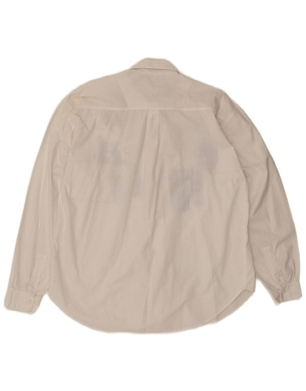 chemise graphique femme vintage UK 16 Grand coton blanc