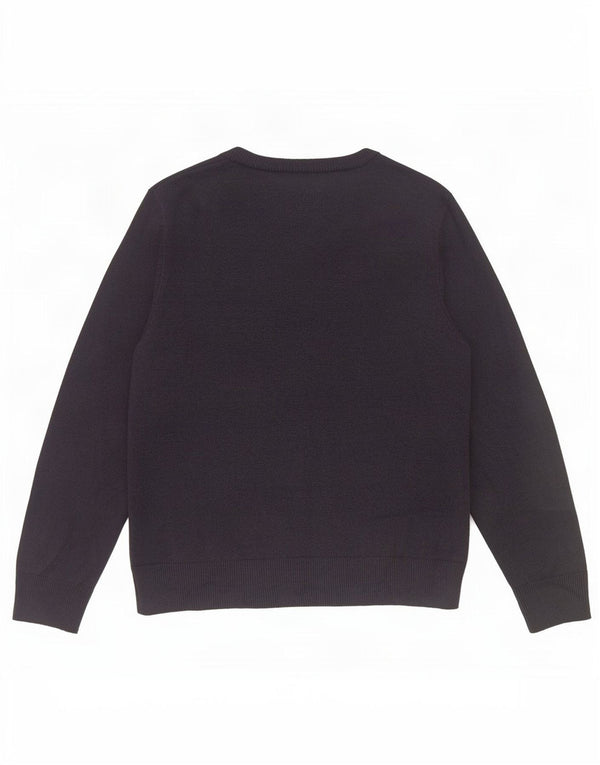 Marks & Spencer Pull col en V pour femme UK 10 Small Bleu marine