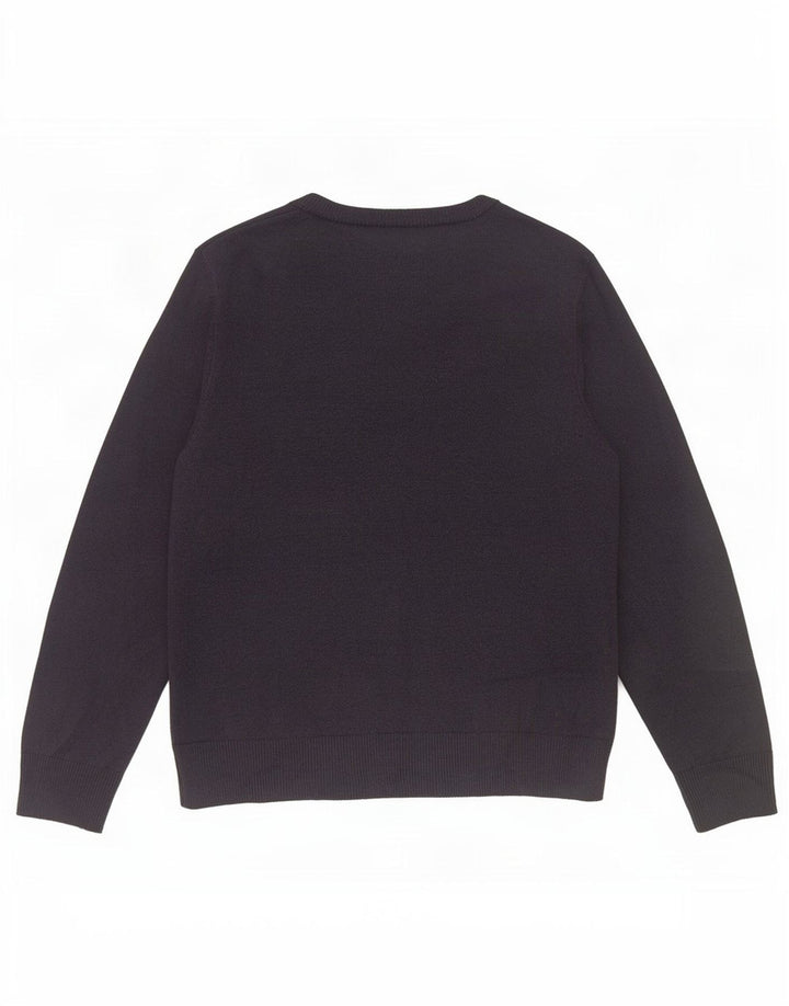 Marks & Spencer Pull col en V pour femme UK 10 Small Bleu marine
