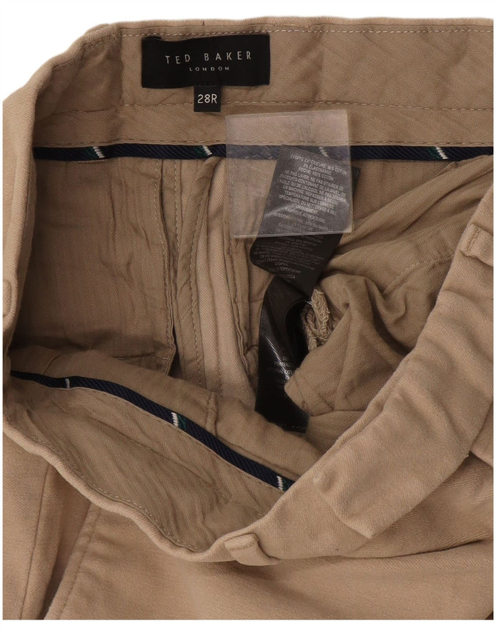 Ted Baker Pantalon De Costume Droit Femme W28 L29 Coton Beige