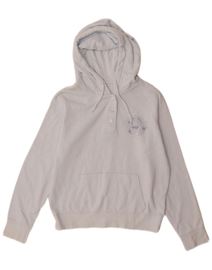 Rip Curl Pull à capuche surdimensionné à col boutonné pour femme UK 2 2XS Bleu
