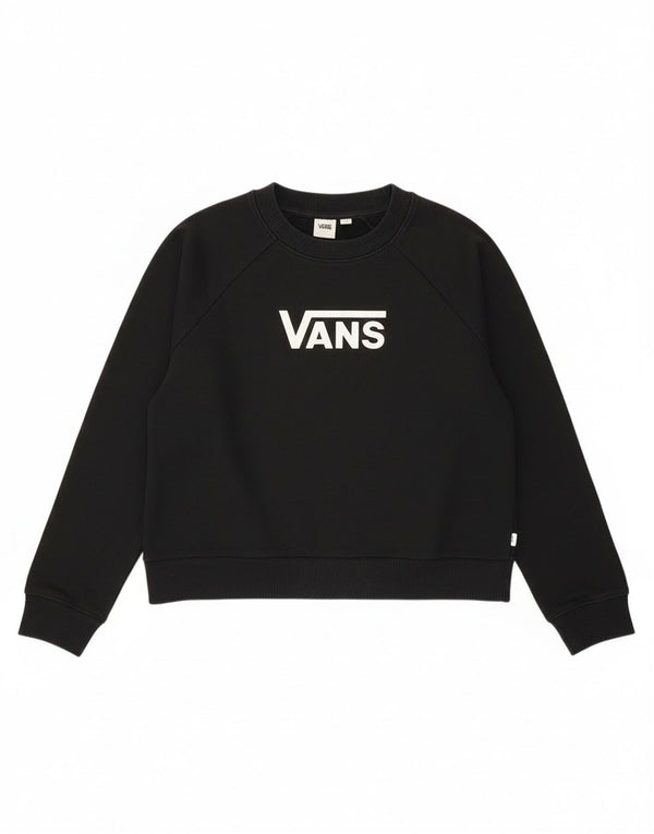 Vans Sweat-shirt surdimensionné Crop Graphic pour femme UK 14 Noir moyen