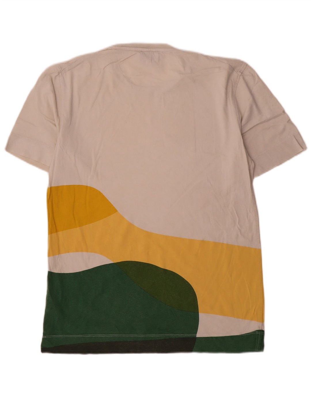 Jigsaw T-Shirt Homme Haut Petit Blanc Colorblock Coton