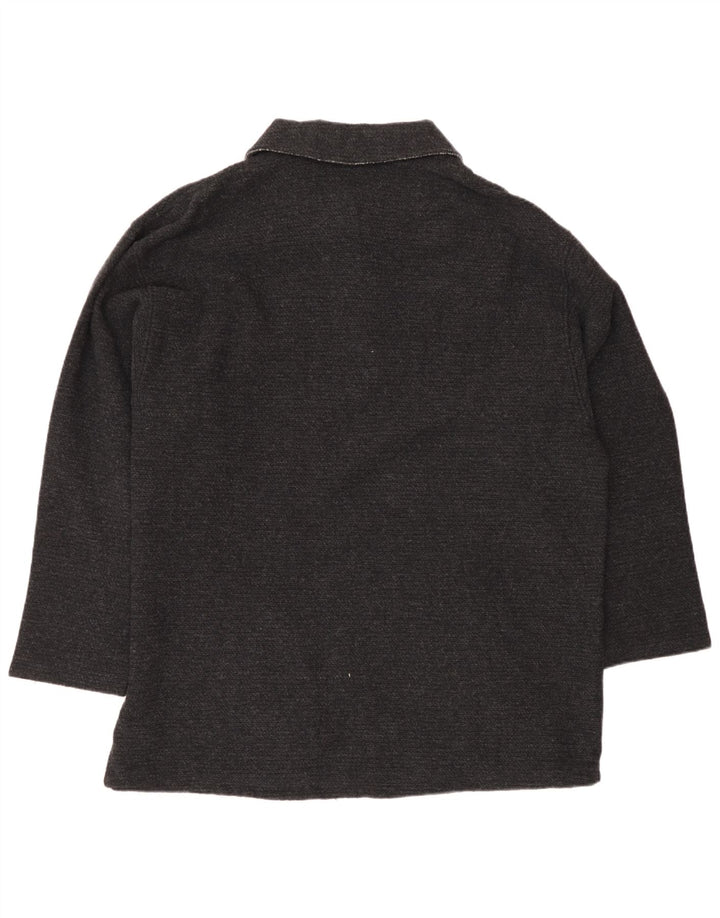 Country Pull col polo homme IT 50 laine gris moyen