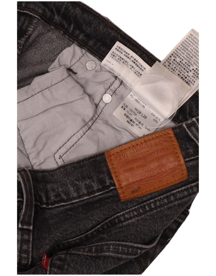 Levi's Jean Droit 501 Femme W28 L28 Gris Coton