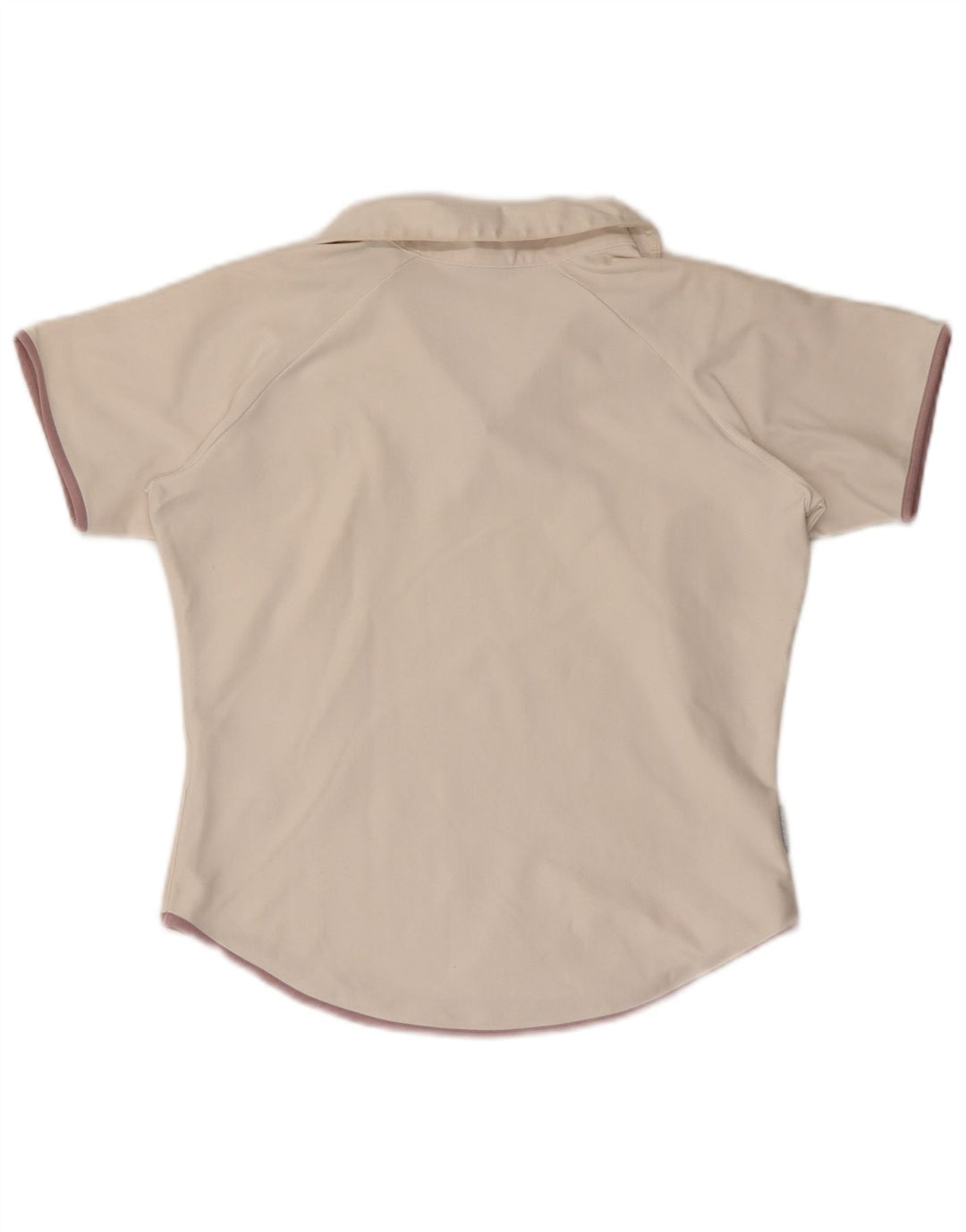 NIKE Polo court Dri Fit pour femme US 8/10 Polyester blanc moyen