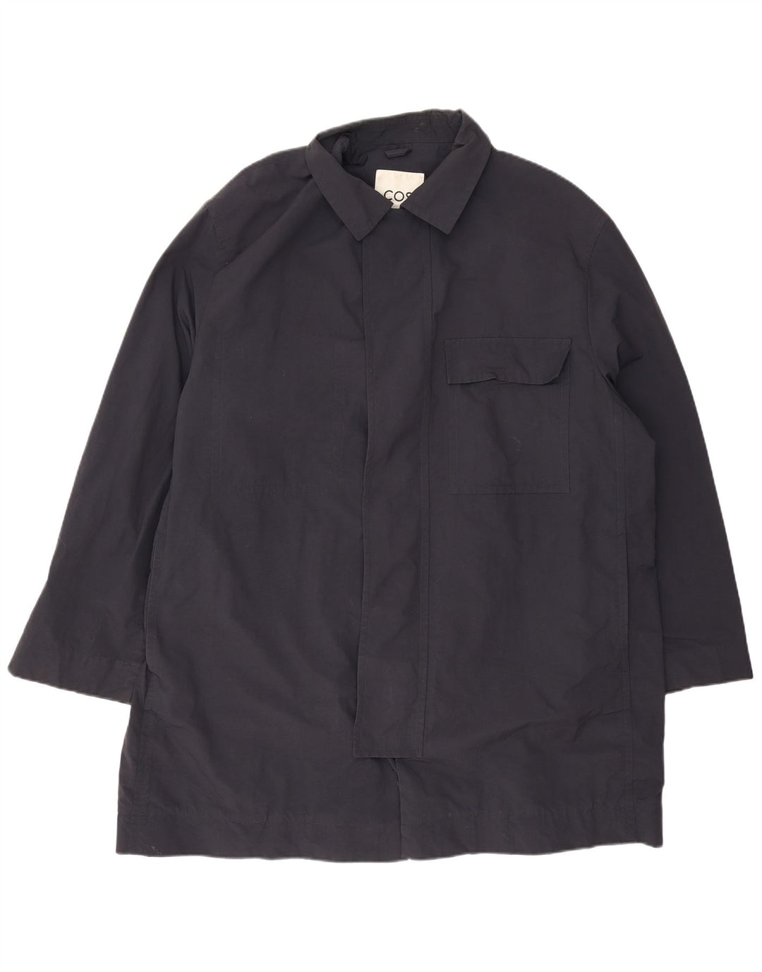 Cos Pardessus Homme UK 42 XL Bleu Marine Polyamide